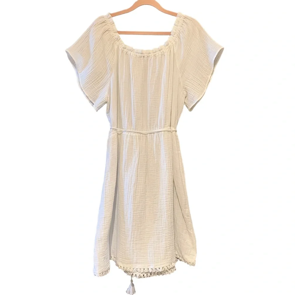 Ann Taylor LOFT 100% cotton white dress - Picture 2 of 6